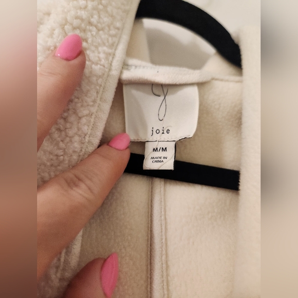 Cream Sherpa Open Vest with Pockets - Picture 2 of 4